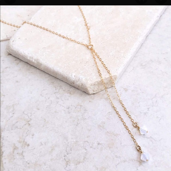 Classy Crystal Droplet 💧 Necklace - Picture 3 of 3